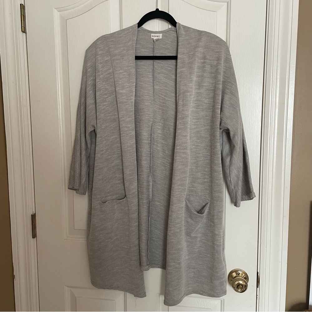 Donni Open Front Ribbed Cardigan/Wrap XL